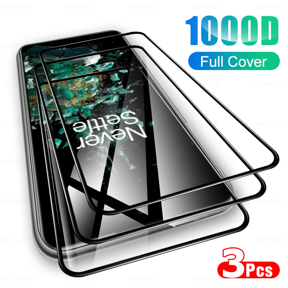 

3 шт. 9H полное покрытие для Oneplus 10T 10R Ace шелковая защита для экрана закаленное стекло для OnePlus 9RT 5G Защитная стеклянная пленка