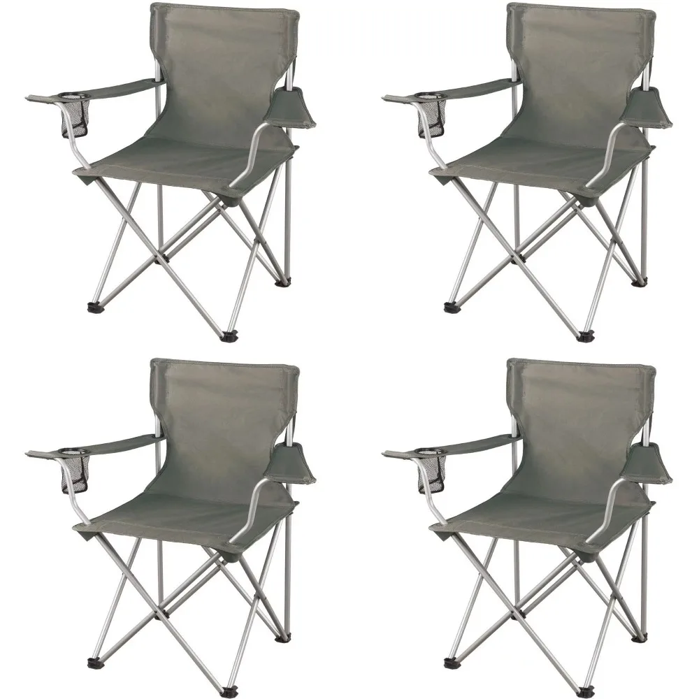 

Ozark Trail Classic Folding Camp Chairs, with Mesh Cup Holder,Set of 4, 32.10 x 19.10 x 32.10 Inches