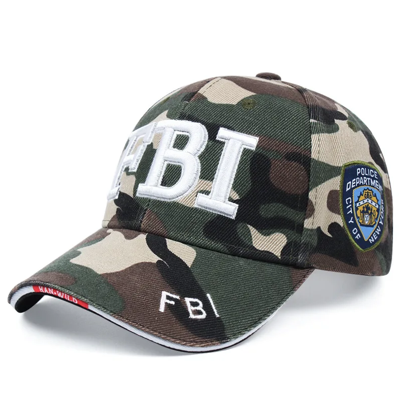 New Fashion FBI Embroidery Baseball Cap Men Women Hunting Tactical Hiking Caps Unisex Adjustable Hip Hop Dad Hat Sports Hats