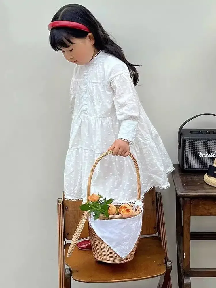 Платье на весну и осень новое корейское модное простое кукольное платье с