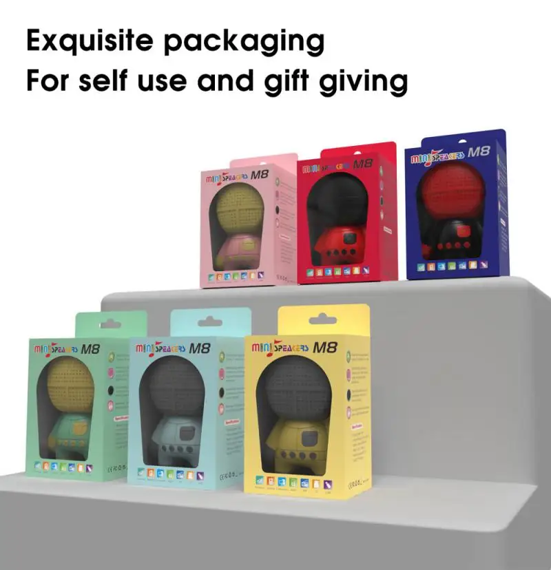 

m8 Cute Mini Bass Box True Wireless Bluetooth Speaker Surround Sound Convenient Audio Multi Color Optional Music Sound Box