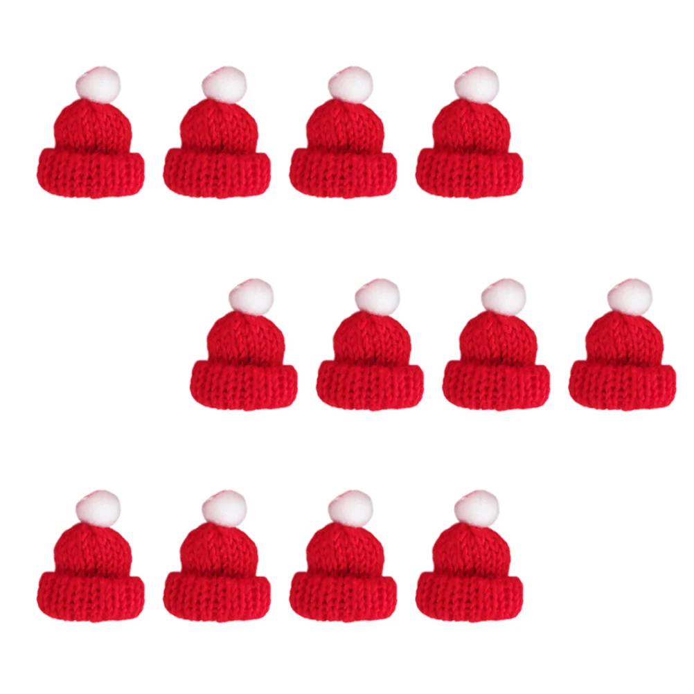 

12Pcs Xmas DIY Hat Decoration Christmas Santa Hat Christmas Themed Decors