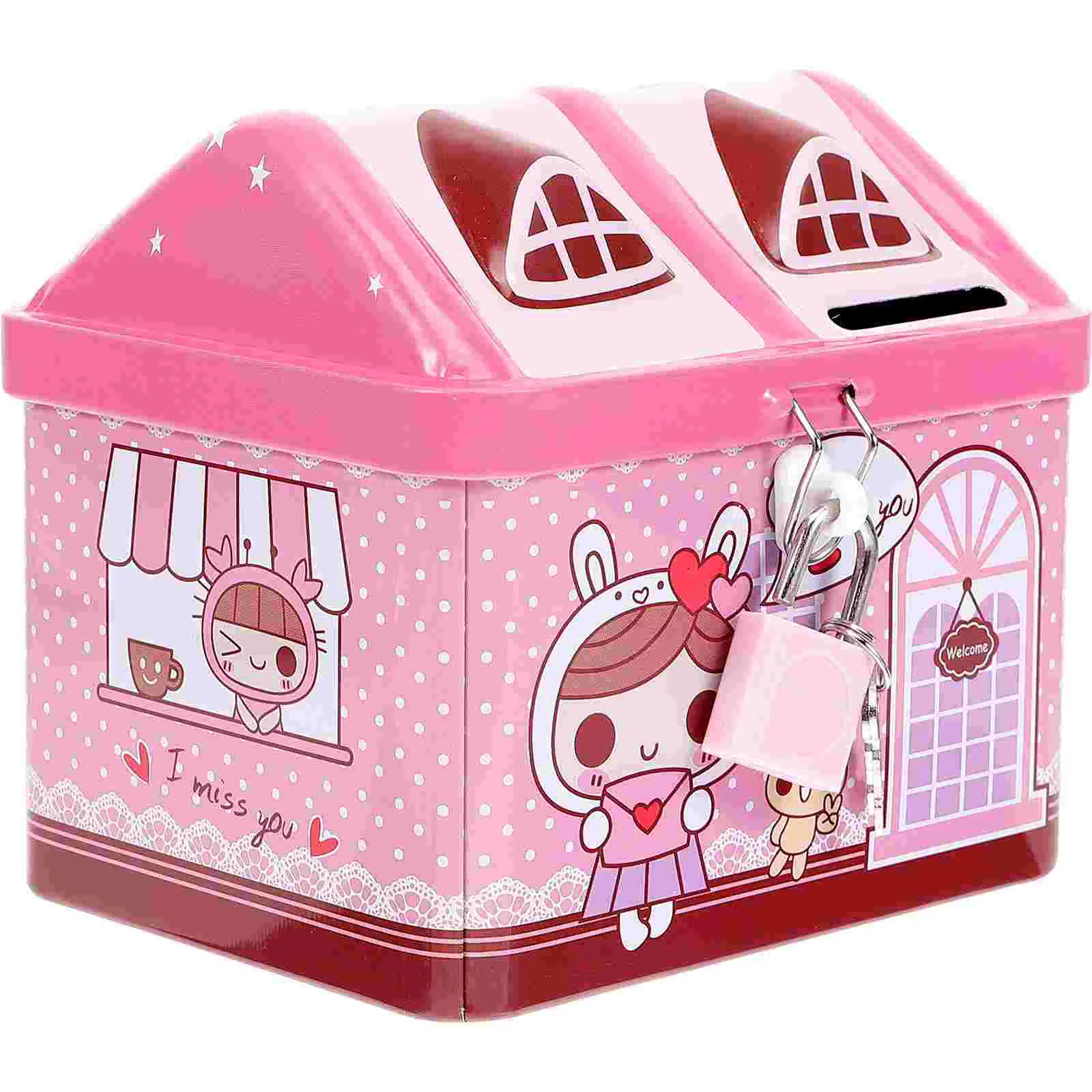 

Unicorn Money Bank Saving Pot Lock Portable Pink Christmas Decorations Souvenir