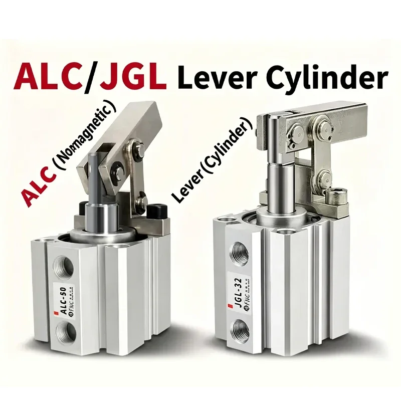 Фото Пневматический зажимной цилиндр JGL/ALC25 32 40 50 63 с рычажным механизмом, пневматический зажимной цилиндр для пресс-форм с пневматическим приводом №1