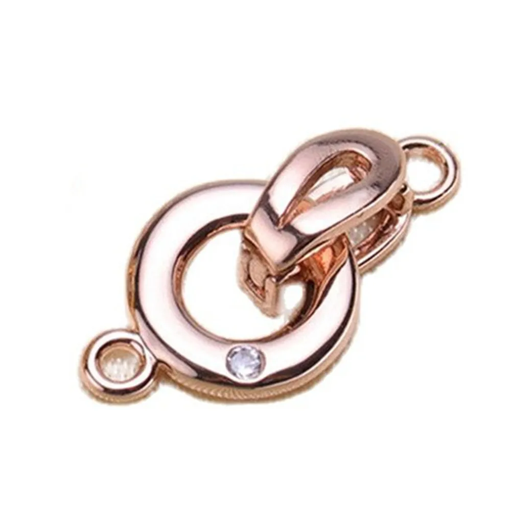 

Clasps For Jewelry Making Fastening Accessories 925 silver plating Cubic Zirconia Clasps For DIY Pearls Necklace Bracelet Clasp