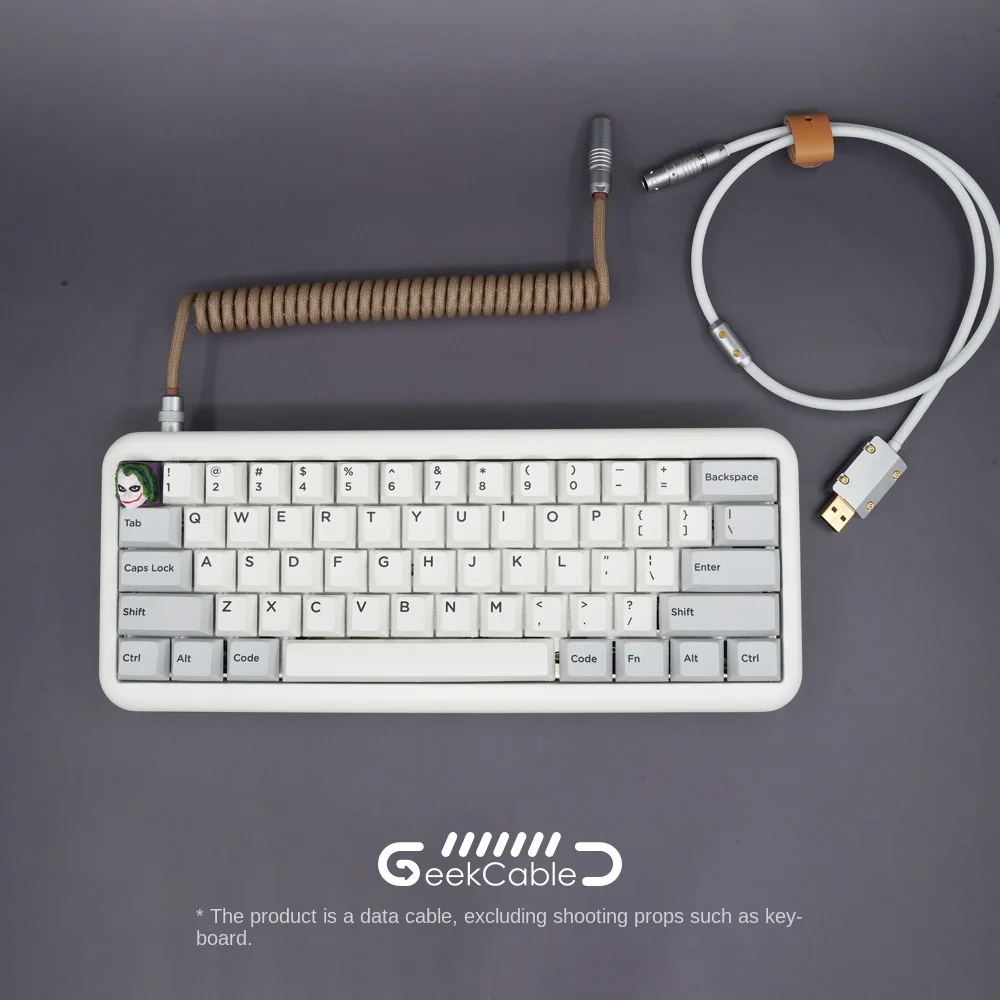 Настраиваемая вручную клавиатура Spot GeekCable, спираль, задняя воздушная пробка, серия песок + белый