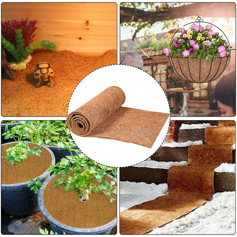 

30/40/50*100CM Sheet Coconut Liner Roll Palm Mat Cuttable Floor Door Coir Mat Flower Pots Planters Home Garden Wedding Decor