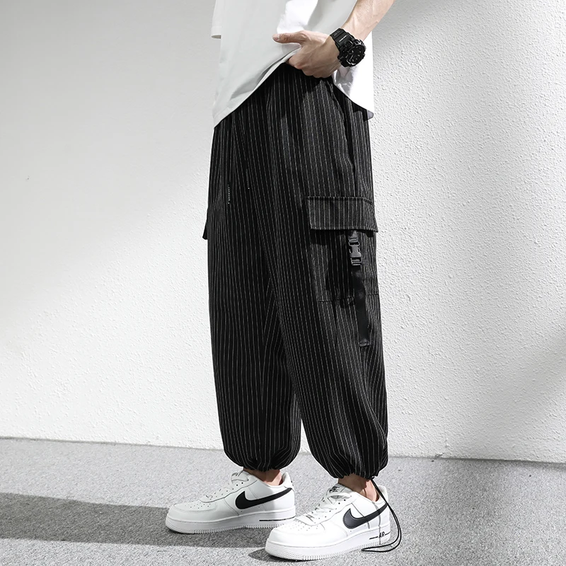 

New Streetwear Men's Multi Pockets Cargo Harem Pants Hip Hop Casual Male Track Pants Joggers Trousers 2023 Harajuku Men Pants