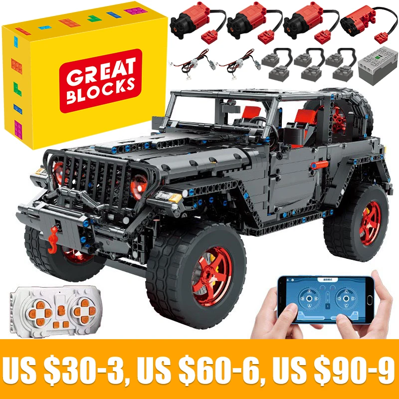 Технический автомобиль APP пульт дистанционного управления мотор силовые кирпичи SUV строительные блоки Багги подарки игрушки для мальчиков наборы Moc модели KT30027