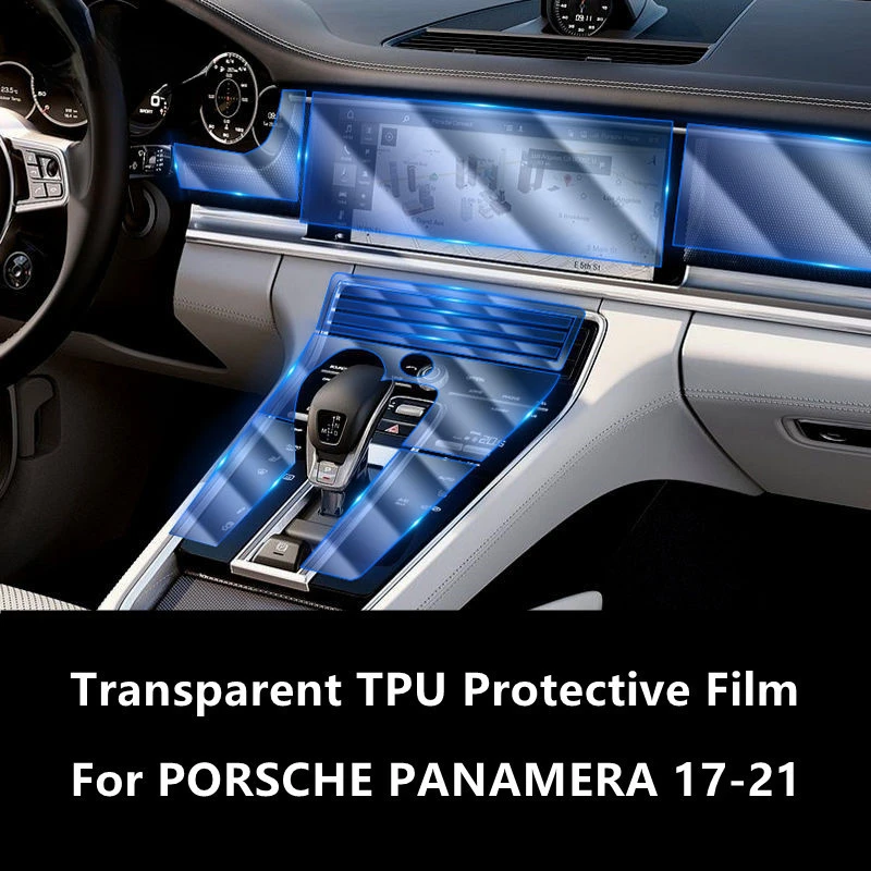 

For PORSCHE PANAMERA 17-21 Car Interior Center Console Transparent TPU Protective Film Anti-scratch Repair FilmAccessories Refit