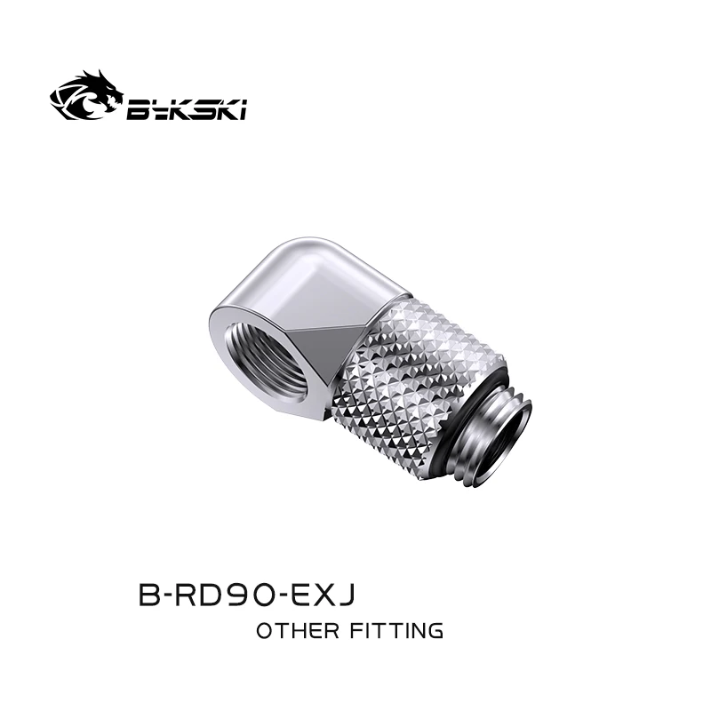 BYKSKI B-RD90-EXJ,Male to Female 90 Degree Rotary Fitting Extender Elbow G1/4'' PC Water Cooling Connector 15/20/25/30/35/40mm images - 6