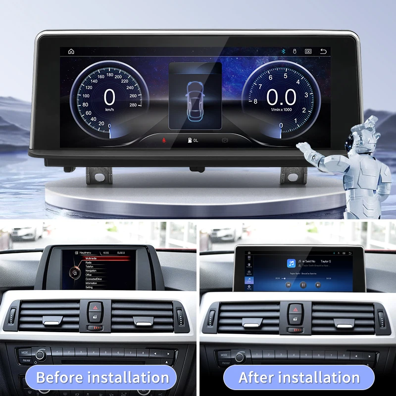 Фото 8,8-дюймовый дисплей с системой Linux для BMW 3/4 серии F30 F31 F32 F33 F34 F36 NBT EVO с поддержкой беспроводного CarPlay и Android Auto. №1