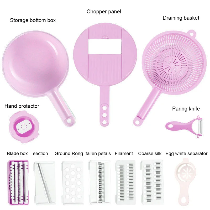 

Multifunctional Cutter Artifact Kitchen Household 12-piece Set Potato Grater Radish Shredding Slicing Vegetable Cutter Hot 2023