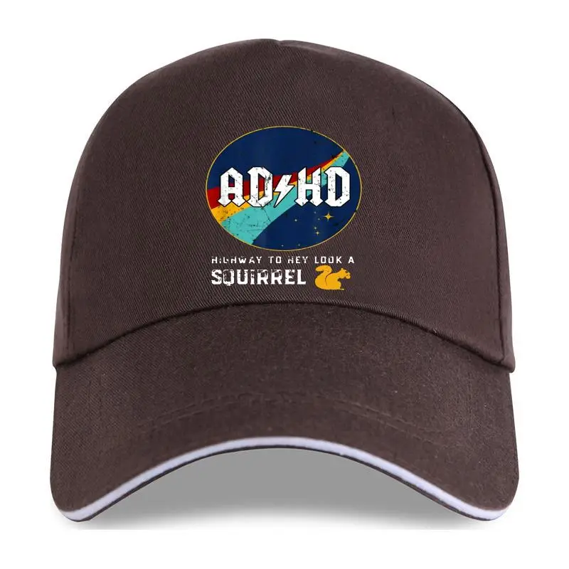 

Adhd Highway To Hey Look A Squirrel Unisex Funny Black Baseball cap S-3Xl Summer Tops