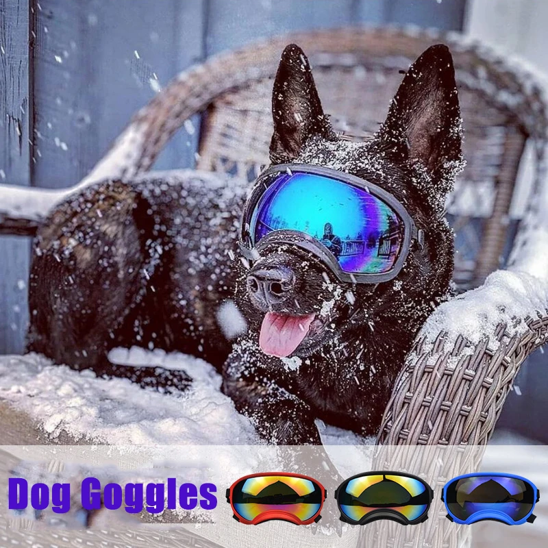 

Очки для собак, очки для домашних питомцев, больших собак, щенков, регулируемые очки для улицы, маленькая защита для солнцезащитных очков, товары для катания на лыжах средних питомцев