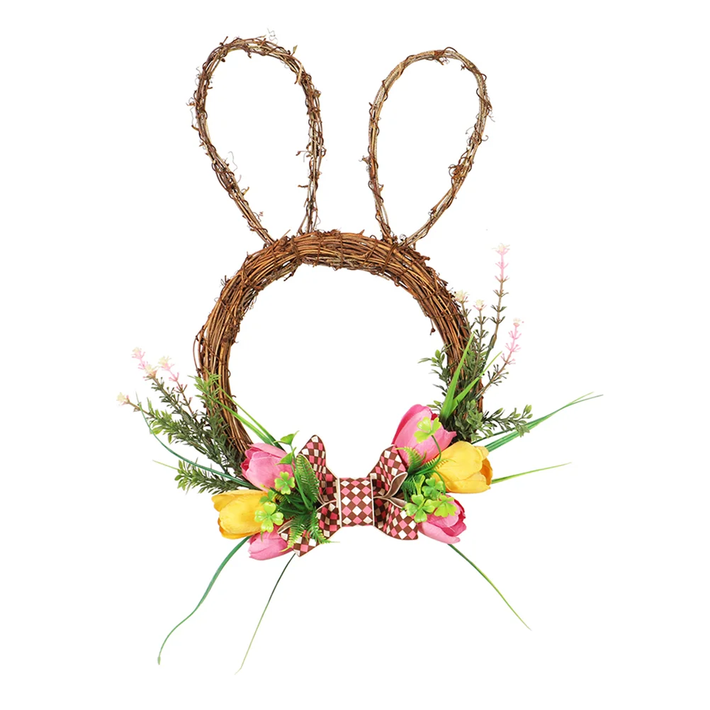 

Easter Bunny Wreath Artificial Door Wreath Decorative Hanging Wreath Supplies