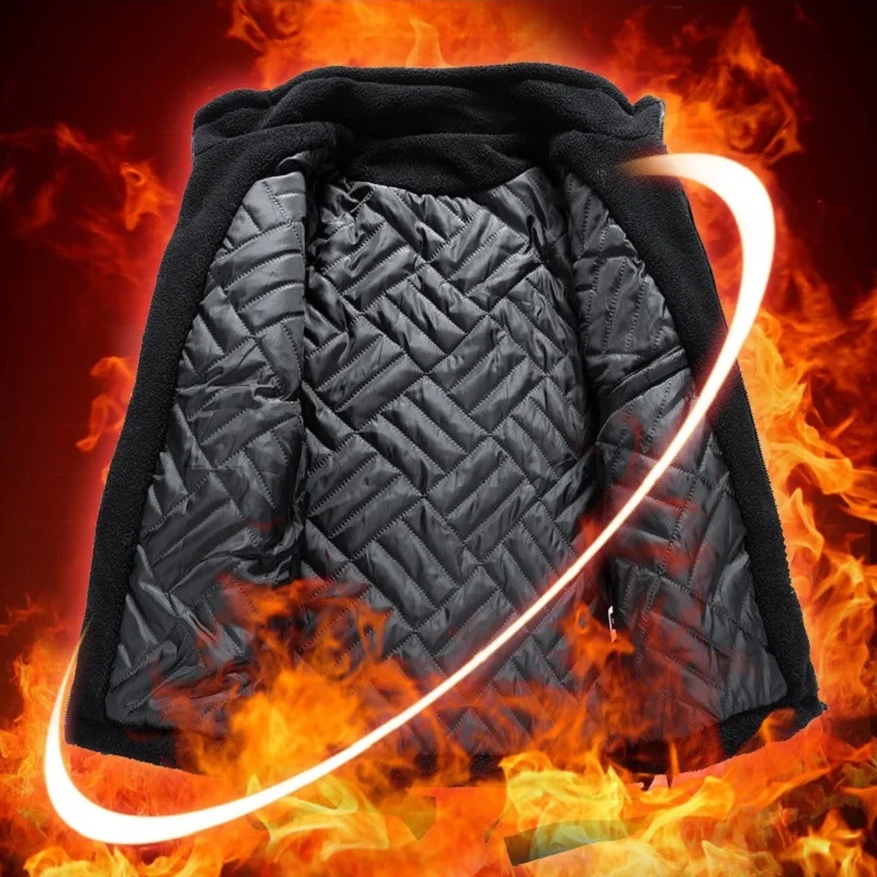 Couples Grain Fleece Jackets Japanese Fashion Imitation Lamb Wool Embroidery Winter Thickened Warm Jacket Outdoor Sports Coat