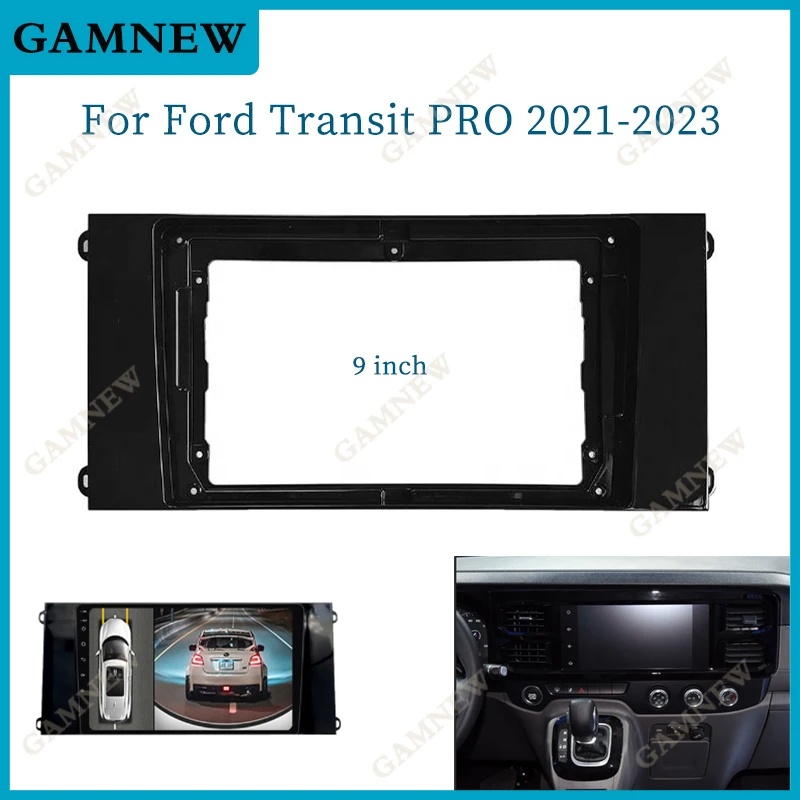 

9 Inch Car Frame Fasicas Adapter Canbus Box Ddcoder Android Radio Dash Panel Kit For Ford Transit Pro 2021-2023
