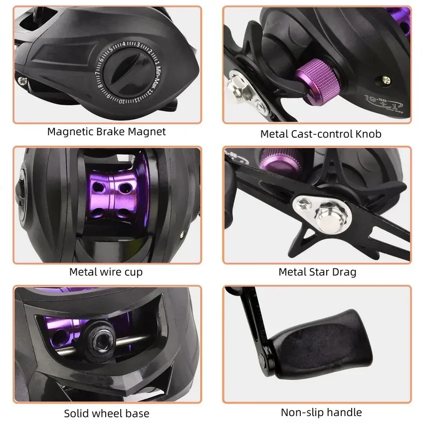 Фото Рыболовная катушка Max Drag, 8 кг, катушка для приманки с алюминиевой катушкой для приманки, пресноводная песка, левая и правая №4