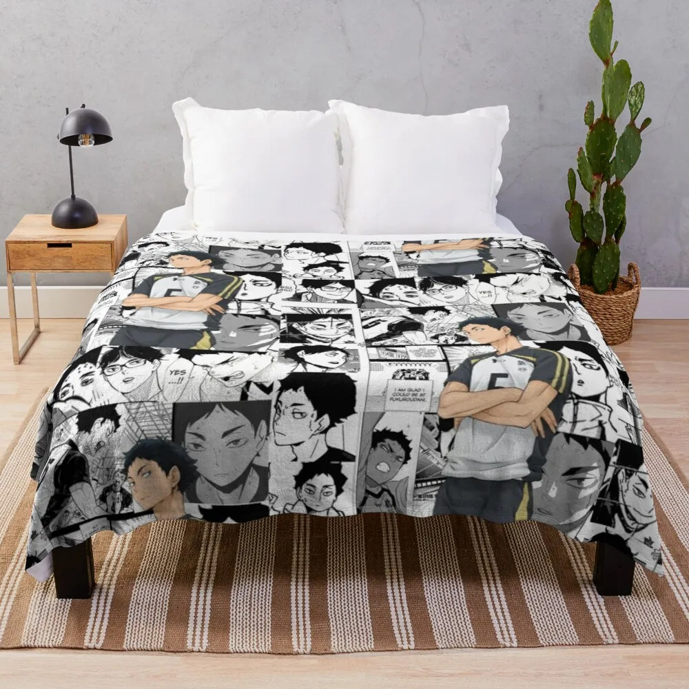 

Akaashi Keiji B&W Cheap Rug Luxury Throws Throw Blankets