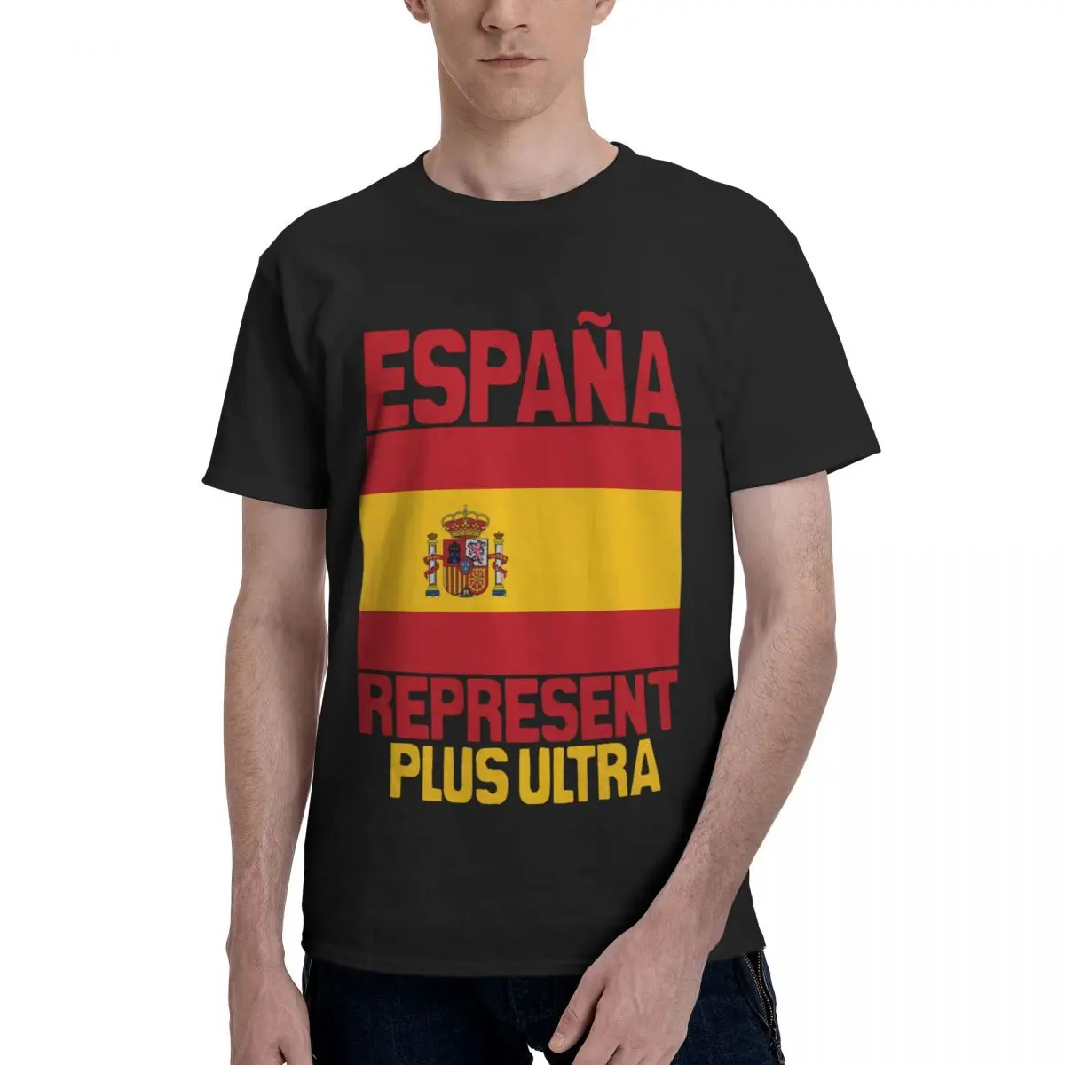 

Anime Espaﾱa Represent Essential Funny Novelty Men's Basic Short Sleeve T-Shirt men set R330 Graphic Vintage Tees Tops