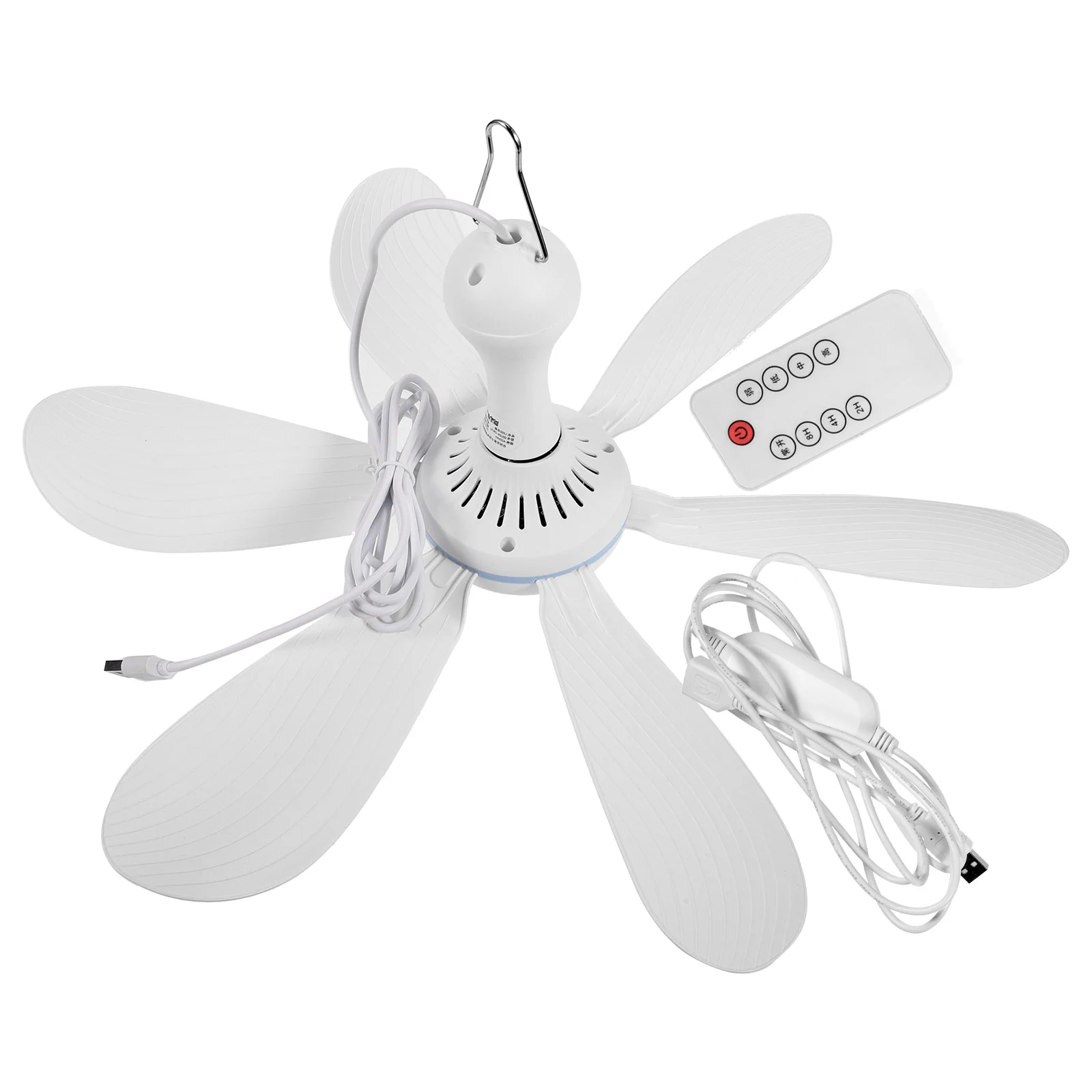

USB Ceiling Fan Dormitory Fan Canopy Fan Silent 6- Camping Ceiling Fan