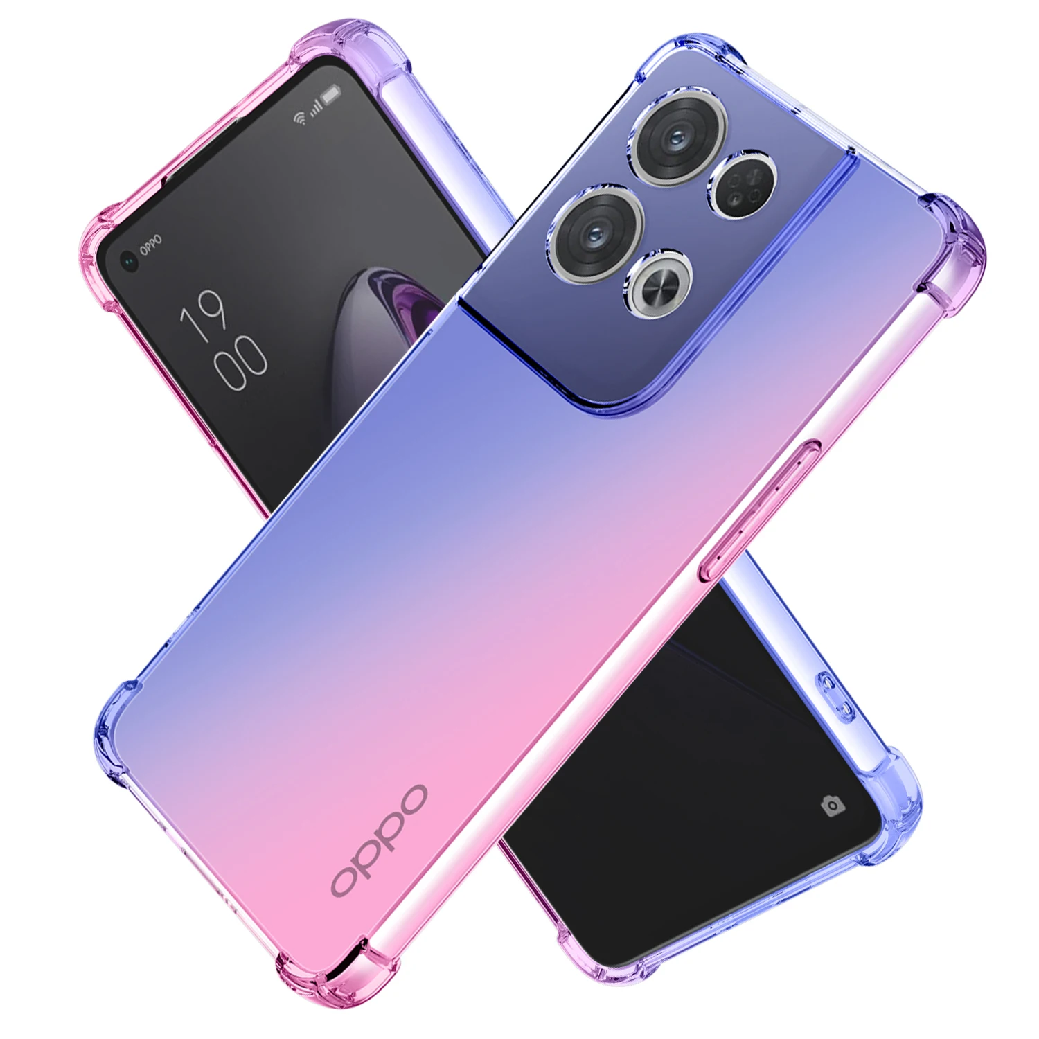 

Case for OPPO Reno 8 / Reno8 Lite / Reno8 Pro Plus Cute Gradient Phone Case Slim Anti Scratch Flexible TPU Cover Protective Case