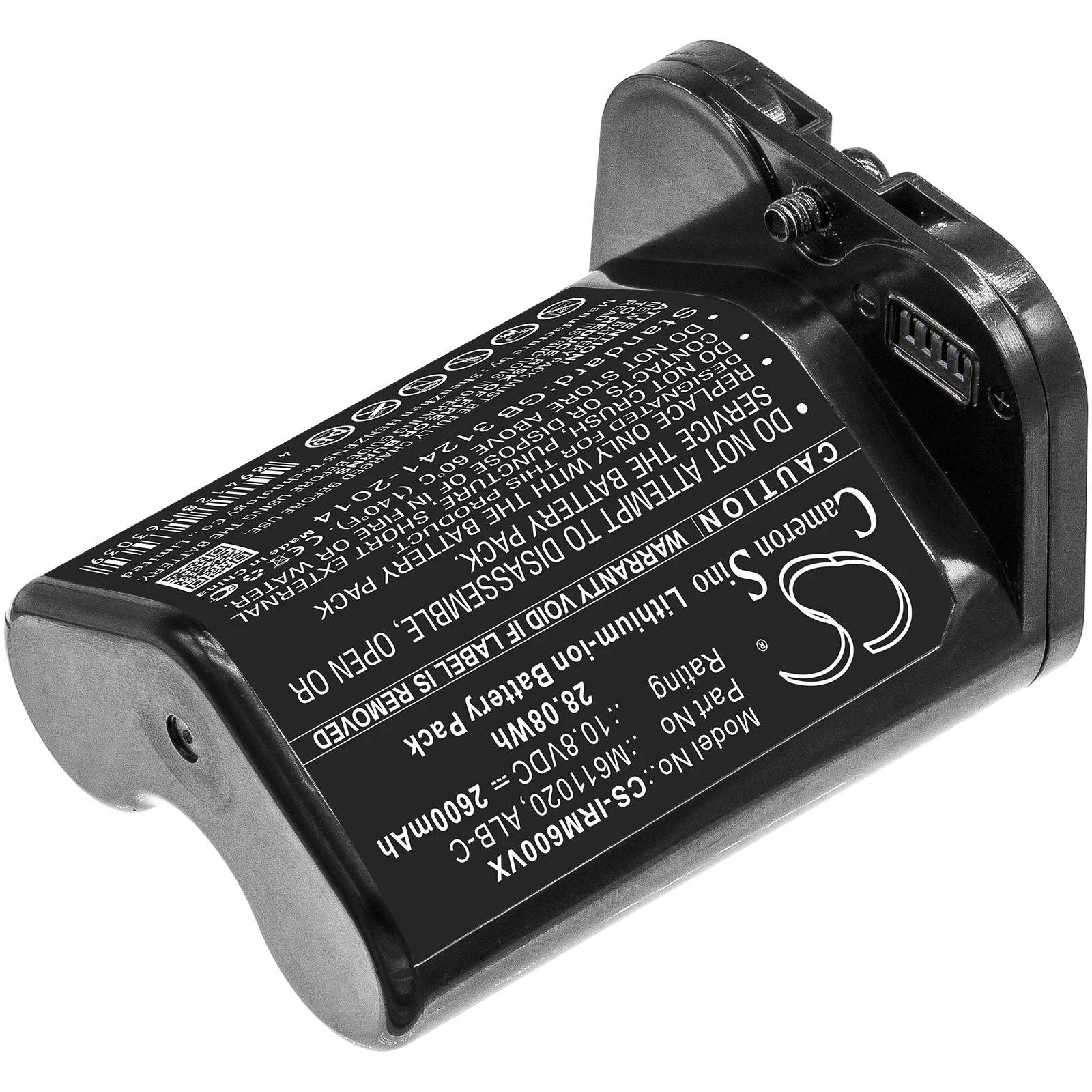 Фото Сменная батарея CS для iRobot Braava Jet M6, M611020, M612880, M612680, M614480, M6 Ultimate Robot, PN: ALB-C, 2600 мАч / 28,08 Вт·ч №4