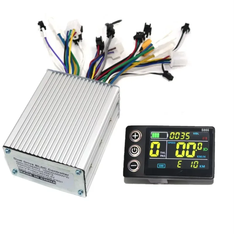 Двойной привод 48/60V 1000W (500W * 2) бесщеточный DC Электрический контроллер для