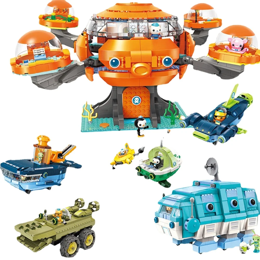 

2021 NEW Les Octonauts Octopod Octopus Playset & Barnacles kwazii peso Inkling ENLIGHTEN Bricks Kids Toy Building Block Octo-Pod