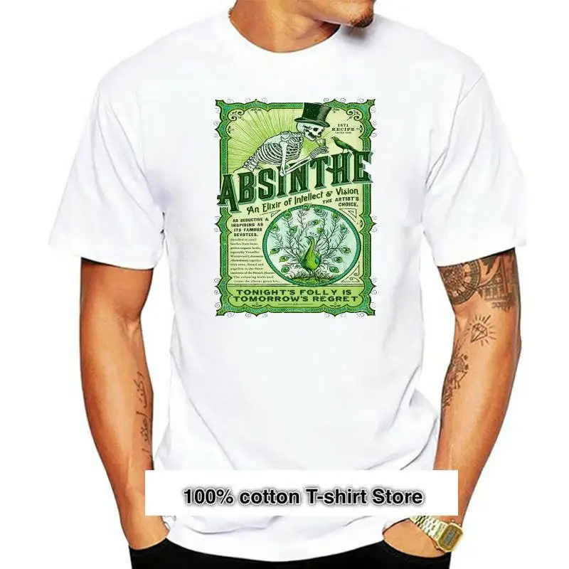 

Absinthe-Camiseta Unisex de Alcohol psicodélico, camisa fresca de verano, B395, 1871