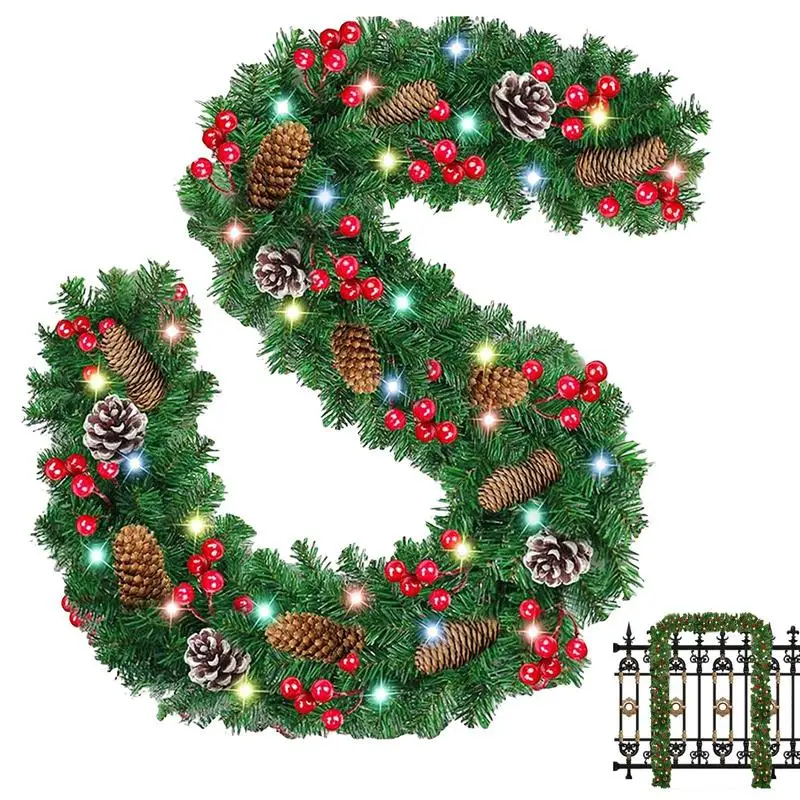 

Christmas Garland Artificial Christmas Berry Garland With Pine Cone Christmas Garland For DIY Garland Home Garden Decoration