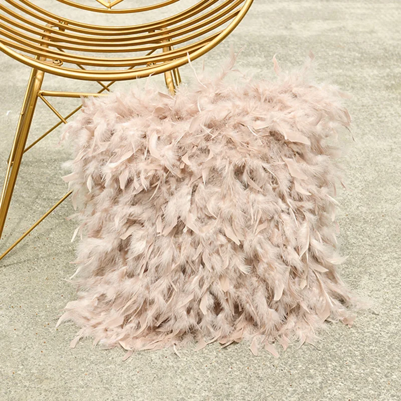 

CX-D-189A 2023 Beautiful decoración hogar Pillowcase New Style Feathered Cushions Home Decoration Pillows For Sofa coussins