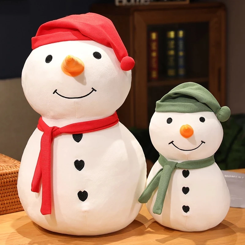 

30-80cm Merry Christmas Cartoon Snowman Plush Toys Xmas Decor Stuffed Soft Animal Doll Pillow for Children Kawaii Nice Gift