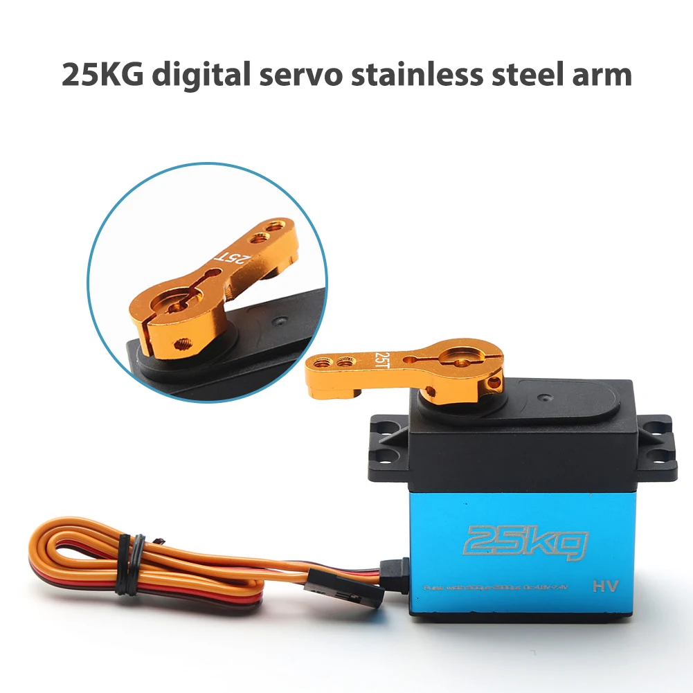

25 кг цифровой сервопривод 180 градусов Шестерня из нержавеющей стали Сервопривод водонепроницаемый масштаб робот корабль манипулятор метал...