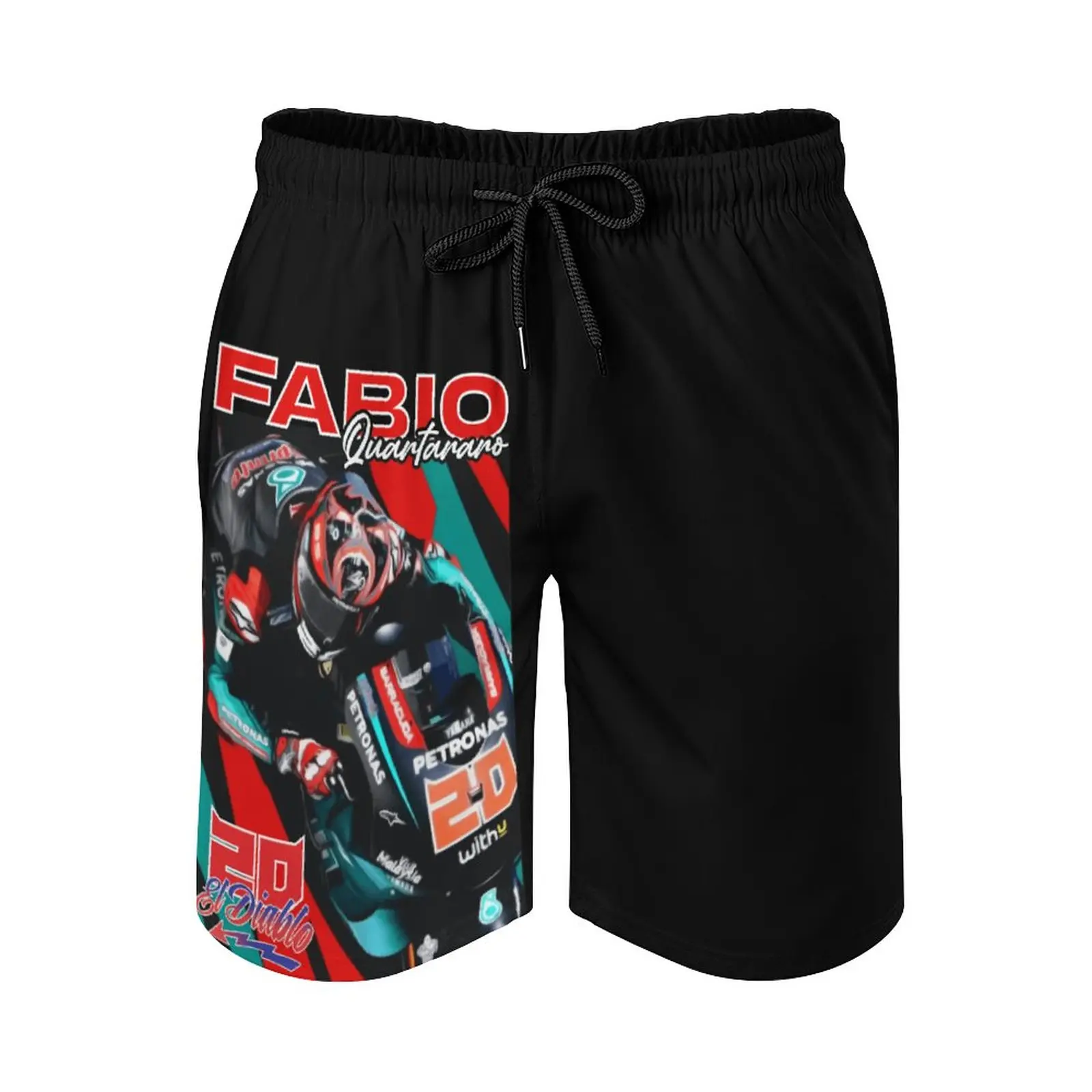 

Fabio And Quartararo 20 Championes Anime CausalHot Sale Adjustable Drawstring Breathable Quick Dry Men's Beach Shortsbasketball