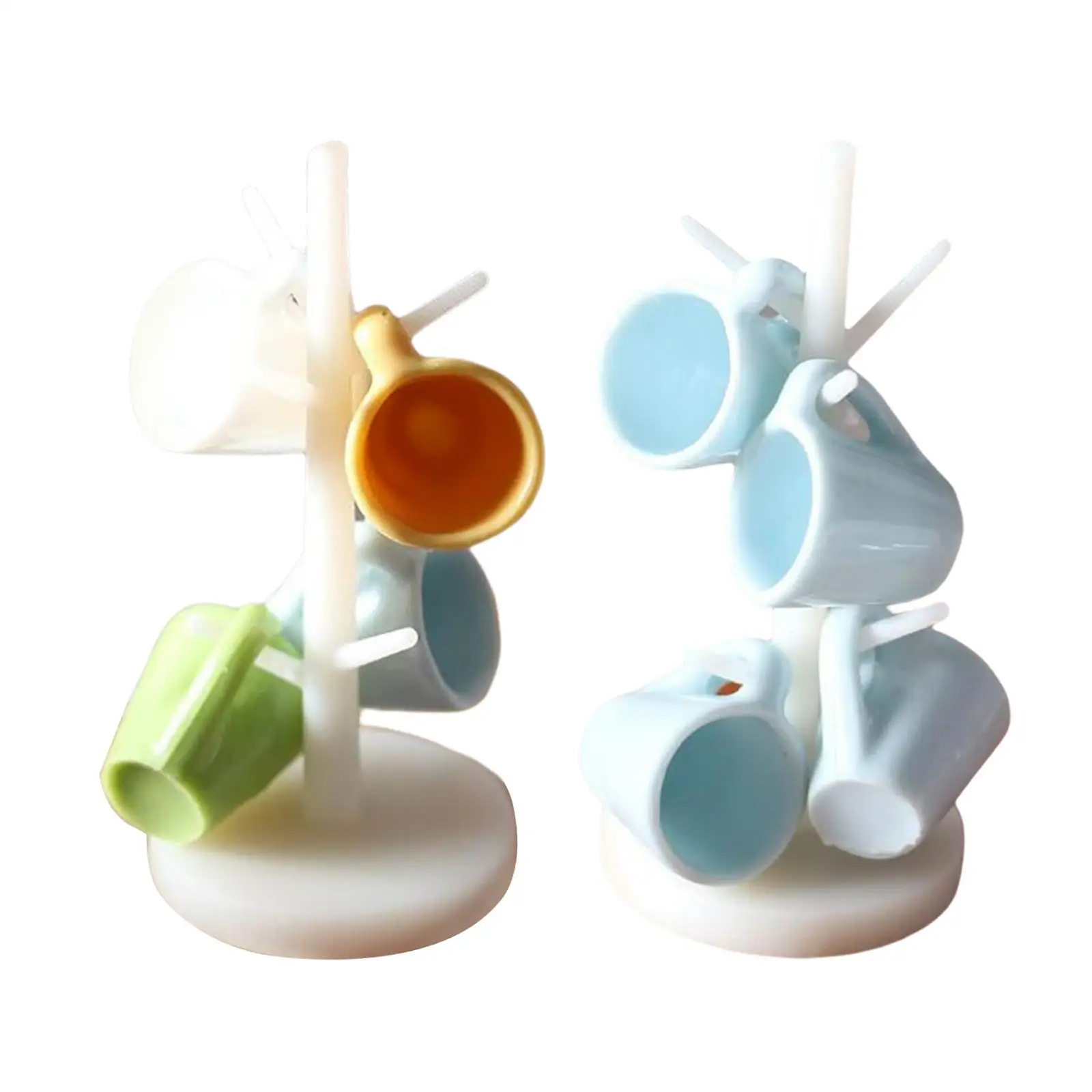 

1/12 Dollhouse Mini Cups Rack Stand Holder Photography Props for Children