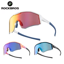ROCKBROS 남녀공용 사이클링 안경, 다채로운 UV400 편광 고글, 야외 스포츠 선글라스, MTB 로드 라이딩 레이싱 장비