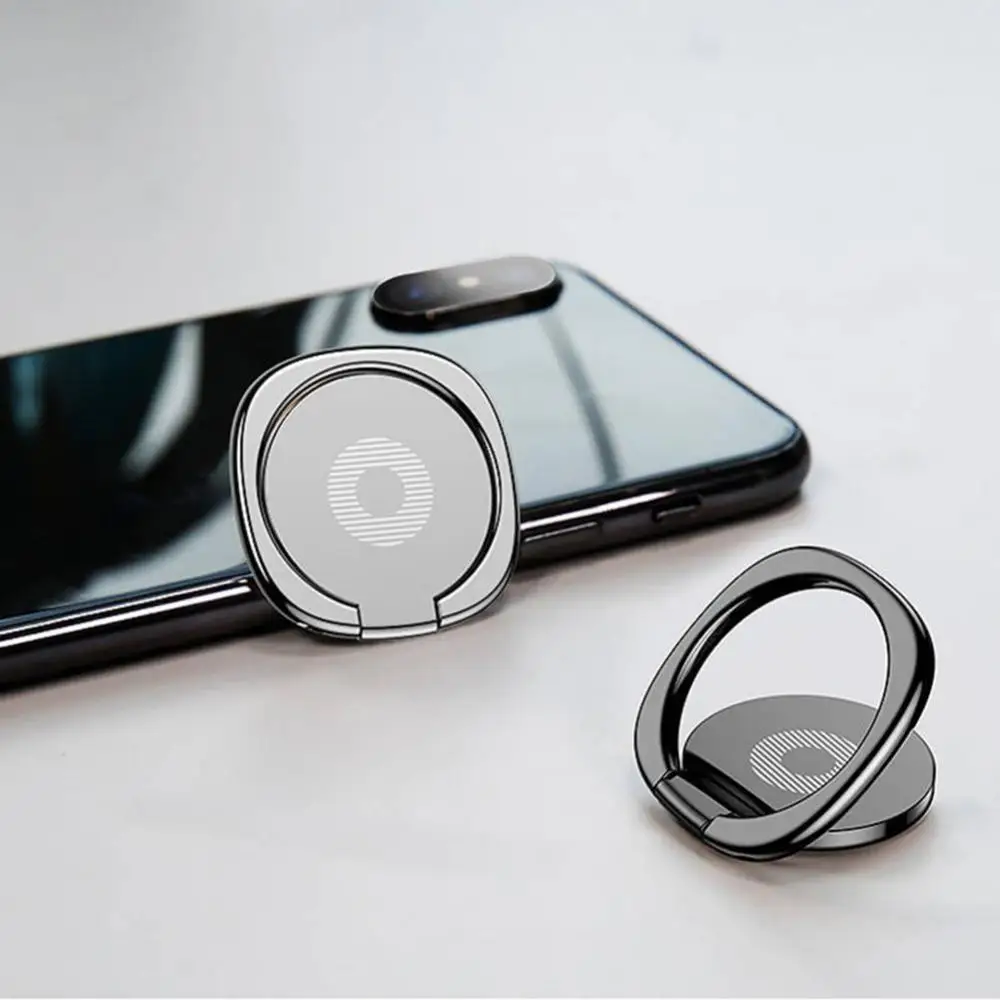 

Creative Ring Bracket 360 Degree Rotation Holders Metal Mobile Phone Bracket Ring Buckle Lazy Desktop Ring Bracket Ring Stands