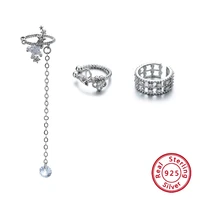 1 pc trend fashion cool charm 925 sterling silver earrings luxury fine jewelry for women sweet ear clip gifts