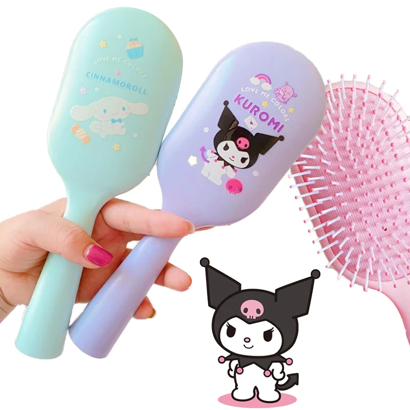 

Kawaii Hello Kitty Massage Air Cushion Comb Kuromi Little Twin Star Cinnamoroll Air Cushion Comb Girl Hairdressing Brush Comb