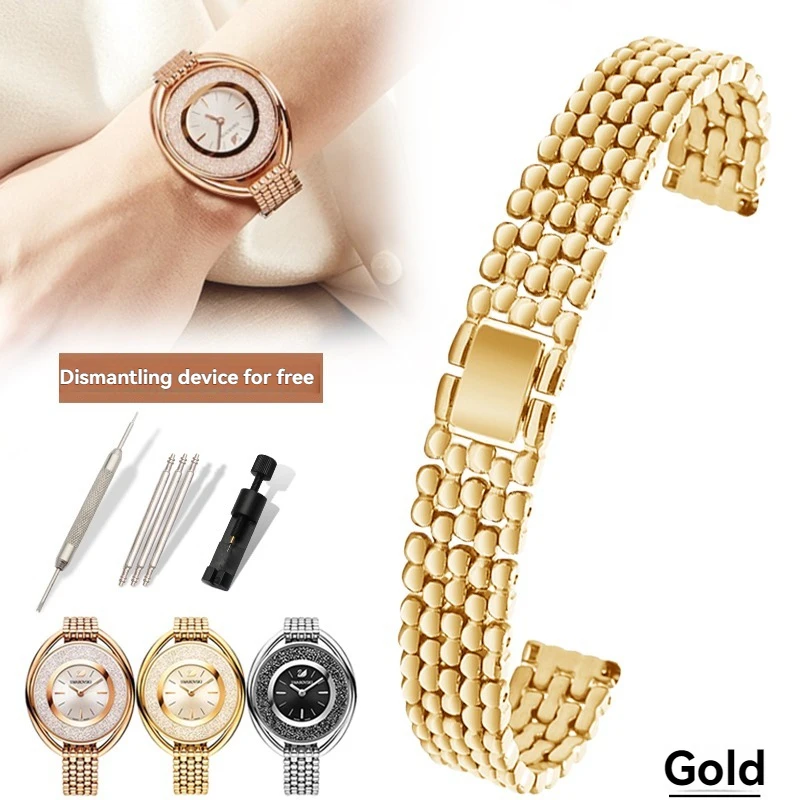 Фото Модные женские часы-браслет-цепочка для Swarovski 5480507 5200339   Универсальный браслет Fossil Металлический ремешок для часов 12 мм 14 мм 16 мм 18 мм №1