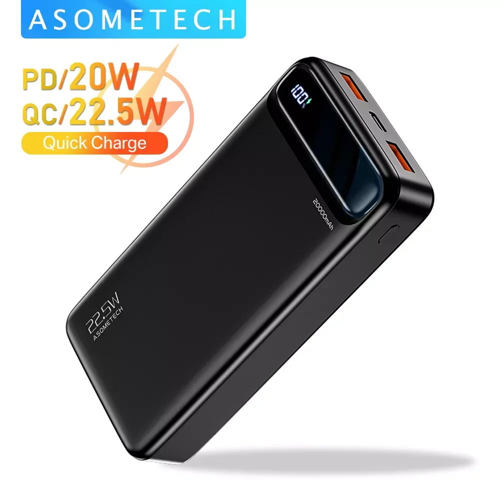 

2023New Power Bank 20000mAh Portable Charger Powerbank 20000 mAh Fast Charging External Battery PD PoverBank for iPhone 13 12 Pr