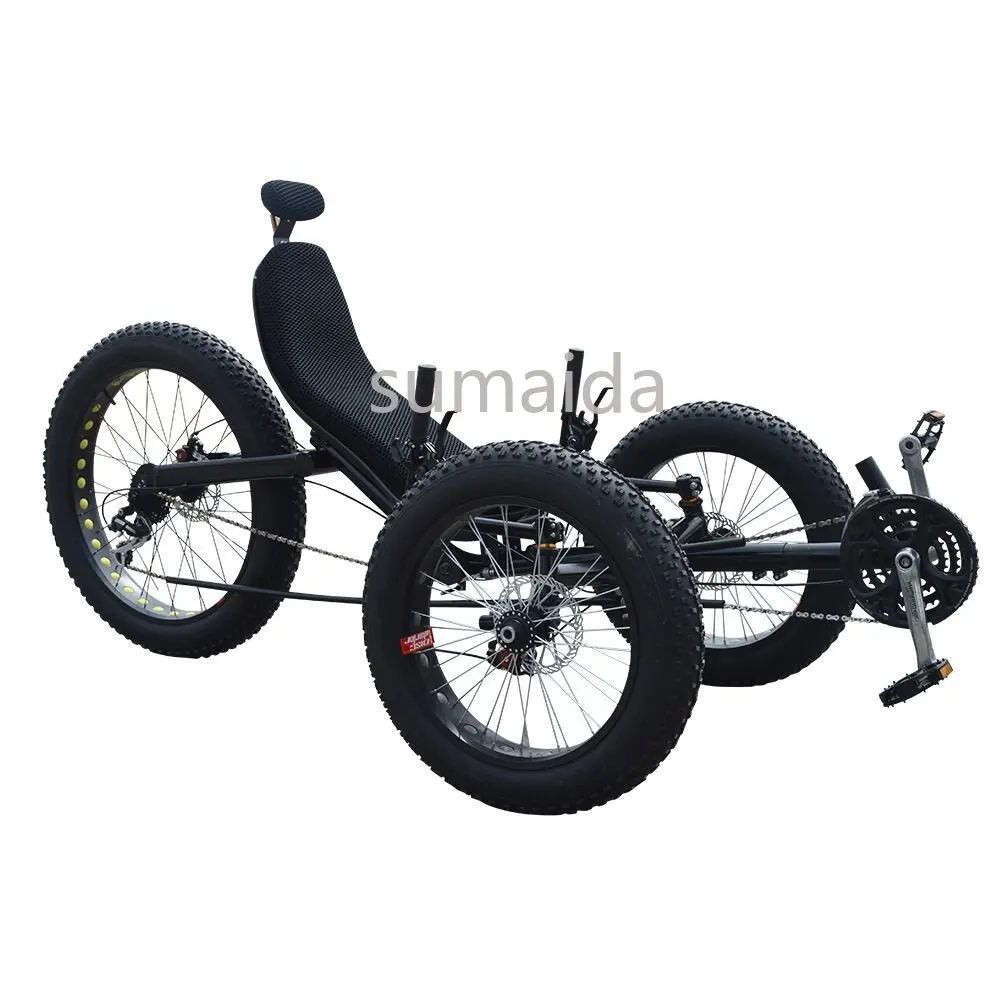 

Adult Outdoor Sport 24 Speed Fat Tyre Folding Recumbent Tricycle BB5 Disc Brake