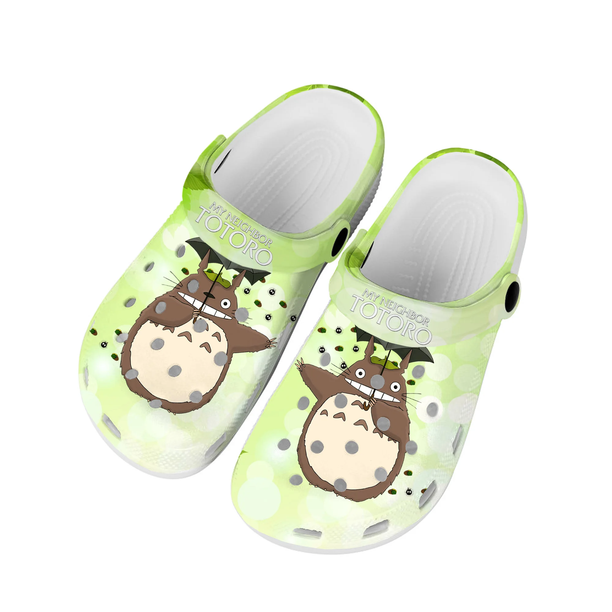 

Симпатичные домашние Сабо Мой сосед Тоторо, обувь для воды на заказ для мужчин и женщин, обувь для подростков, тапочки с отверстиями для пляжа, Повседневные тапочки