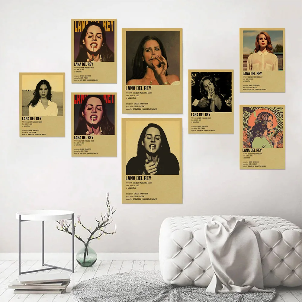 Популярный постер-певица Лана Дель Рей домашний декор для кабинета спальни бара
