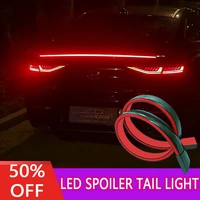 universal led tail lights carbon fiber spoiler taillights brake rear lights turn signal for golf 7 audi a3 bmw f10 and other car
