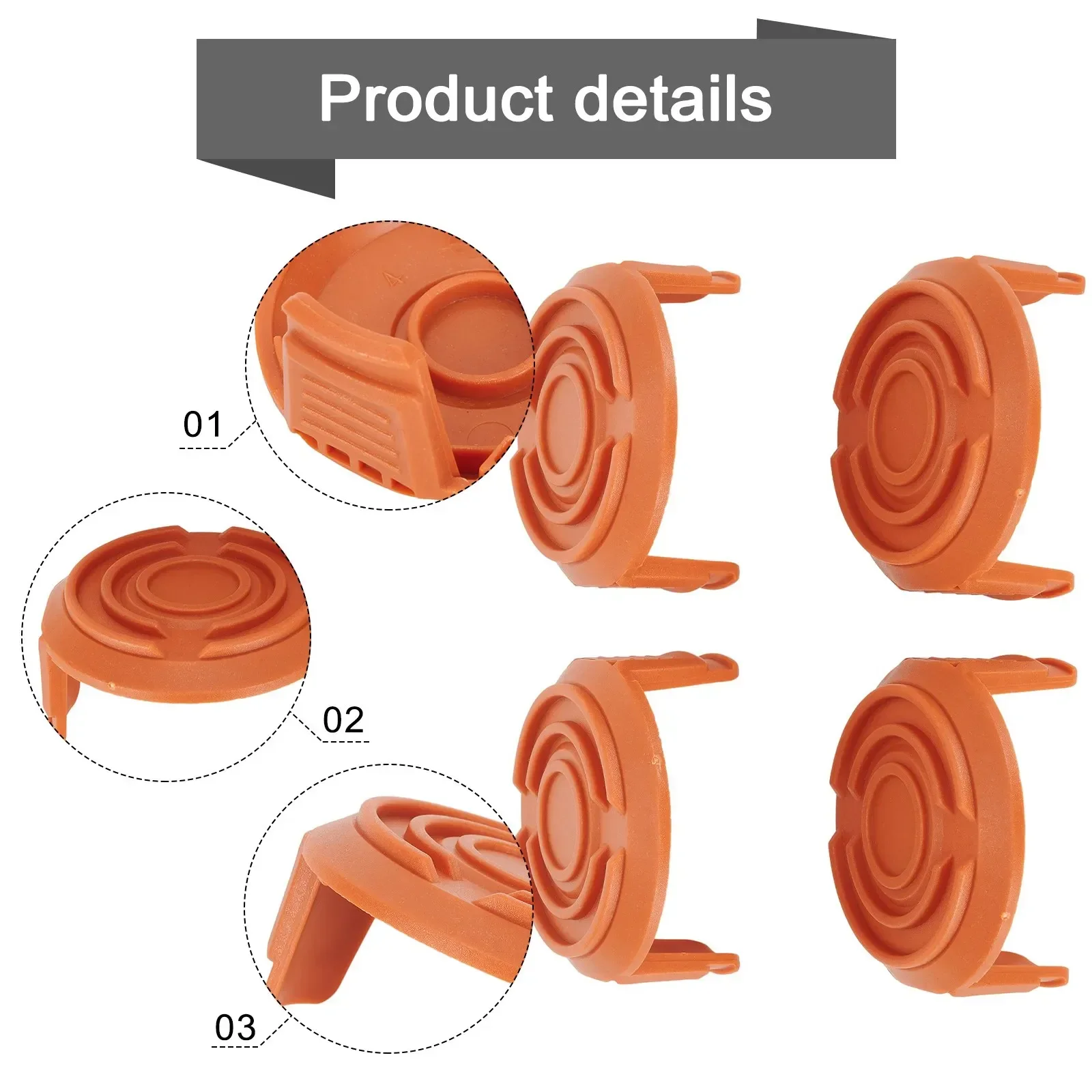 4 шт. крышки катушки без инструментов крышка для WORX WG150 WG151 WG152 WG153 WG154 триммер