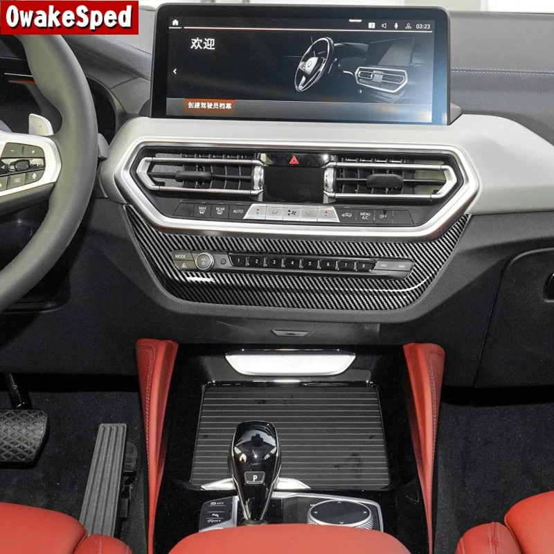

Car Styling Center Console Air Conditioner Vent Decoration Sticker For BMW X3 G01 X4 G02 2022 Air Conditioning Outlet Cover Trim