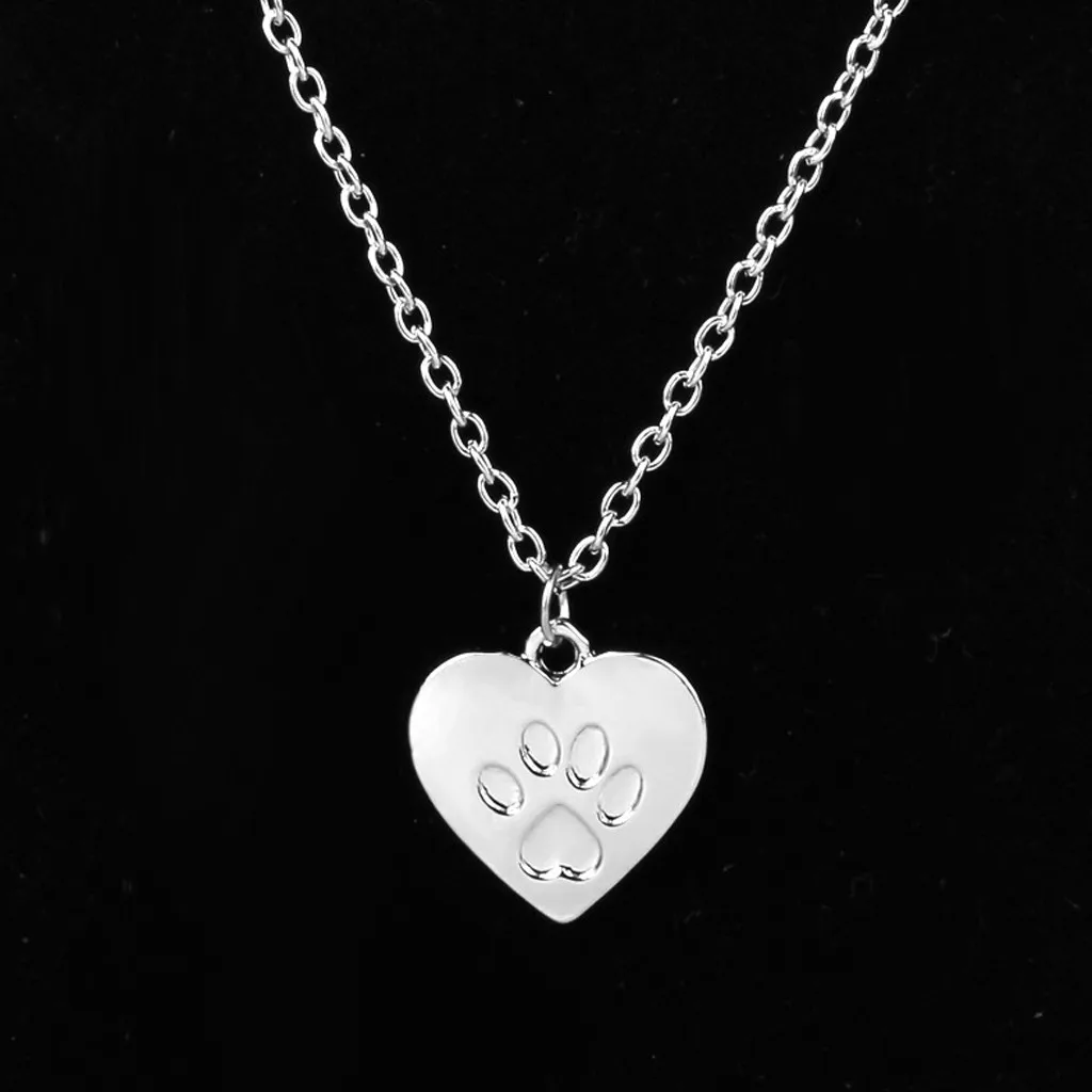 Модное ожерелье для женщин в форме сердца с собакой кулоном виде животного